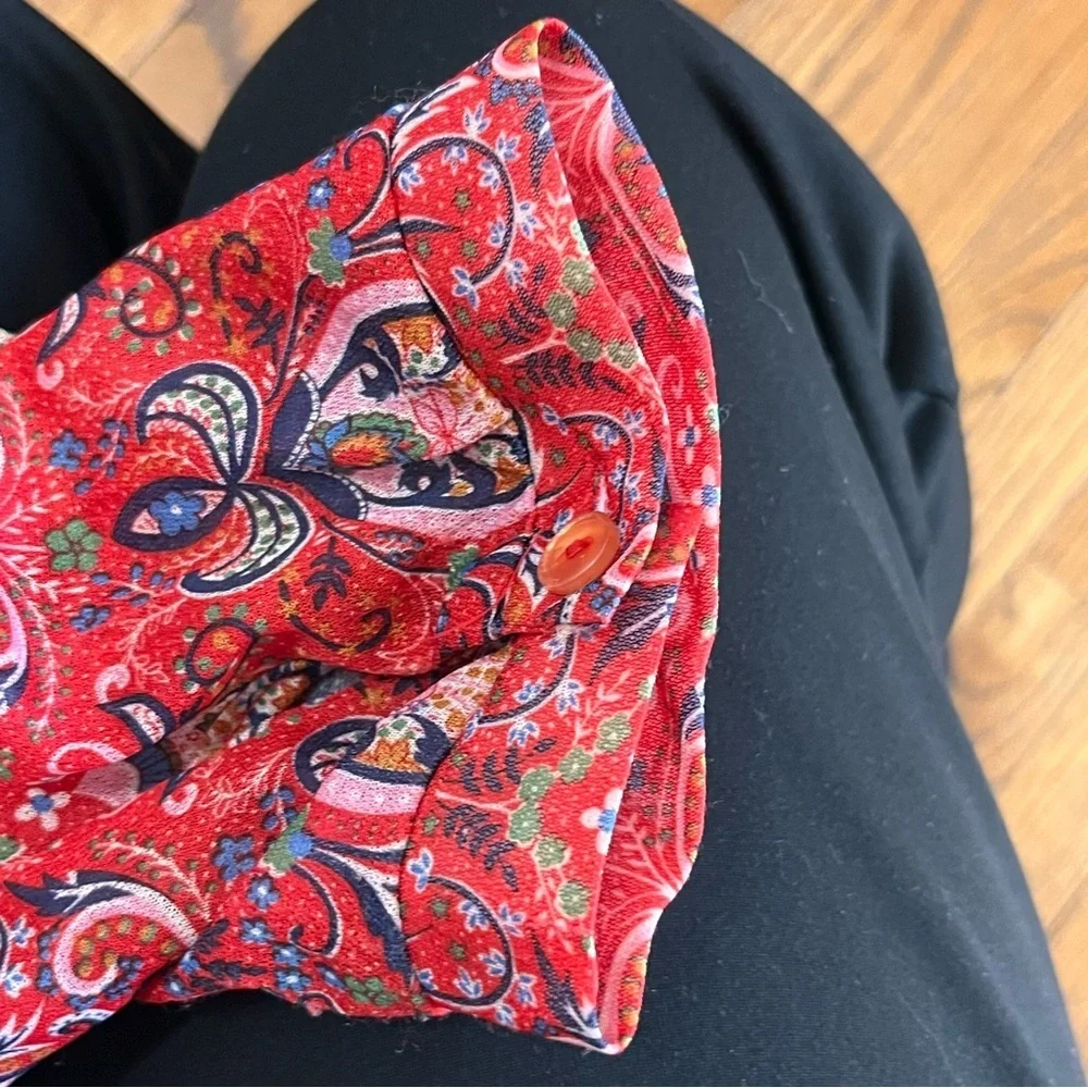 Vintage 70-80s Lady Winn California by Teddi Blouse Womens Floral Sz 42 Boho